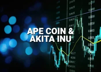 ApeCoin and Akita Inu: ApeCoin is sliding slowly below 1,100