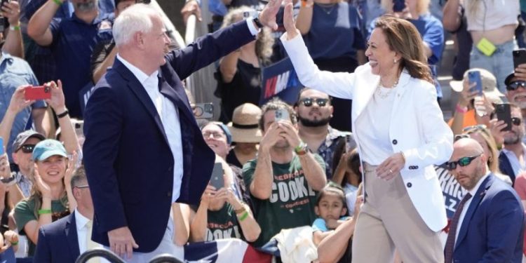 Harris and Walz trade fire with Trump and Vance at dueling events in battleground states fight