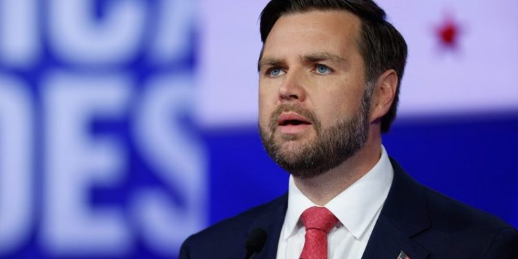 Vance gives full-throated support for Israel, has choice words for Biden-Harris at Oct 7 memorial rally