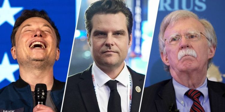 Elon Musk blasts John Bolton as ‘staggeringly dumb warmonger’ after criticism of Trump AG pick Matt Gaetz