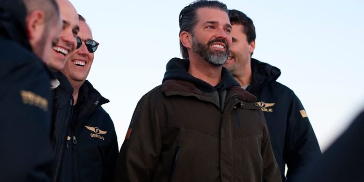 Donald Trump Jr arrives in Greenland as his father says Denmark ‘give it up’